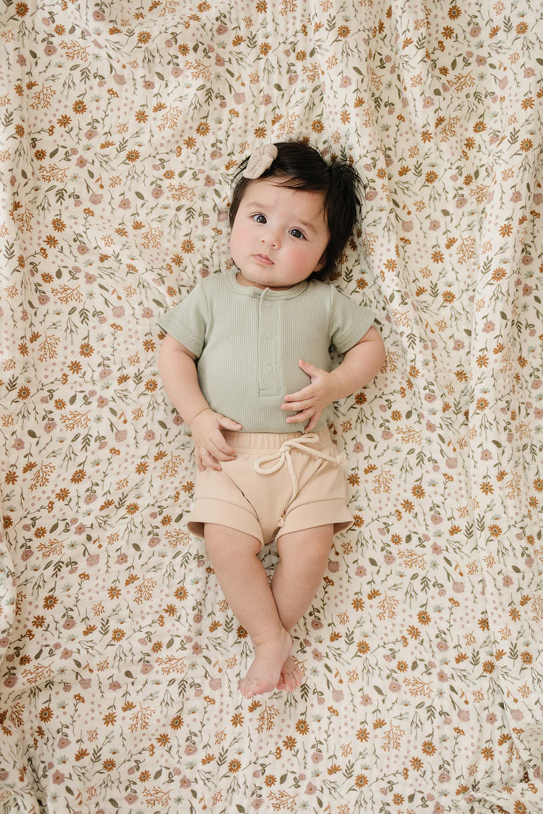 Sage Organic Cotton Ribbed Snap Bodysuit - Image 2