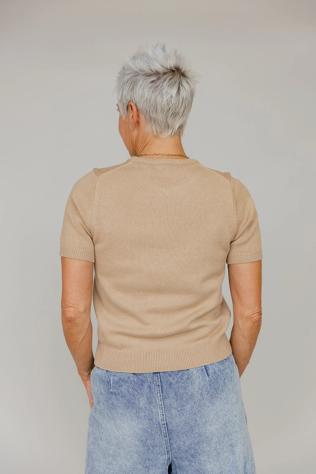 Sandstone Knit Tee - Image 4