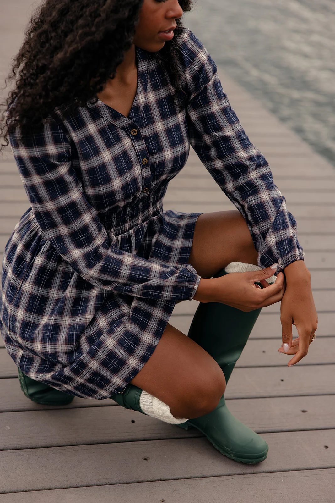 Seaside Picnic Plaid Dress - Image 6