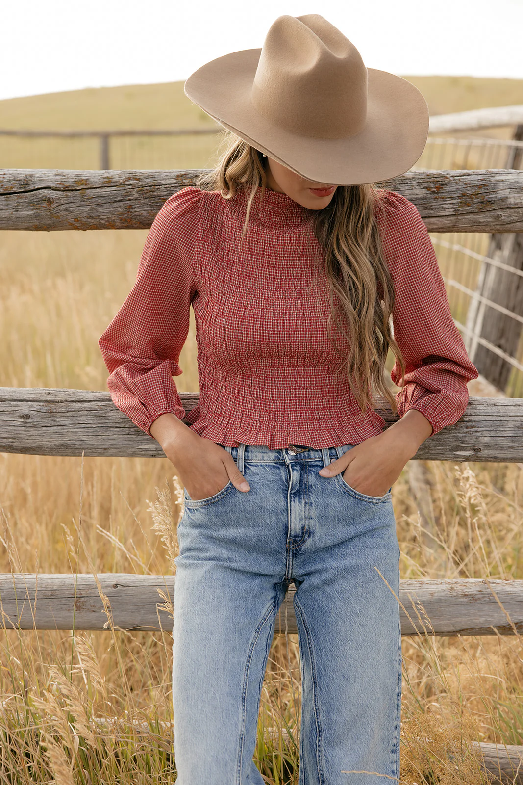 Small Town Girl Smocked Blouse
