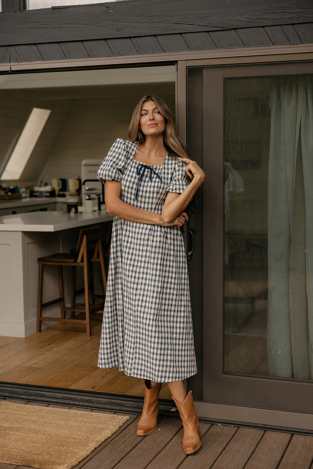 Squarely Yours Gingham Dress - Image 6