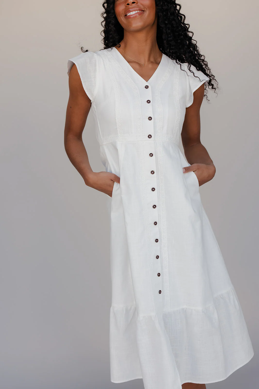 The Margaux Button Dress - Image 3