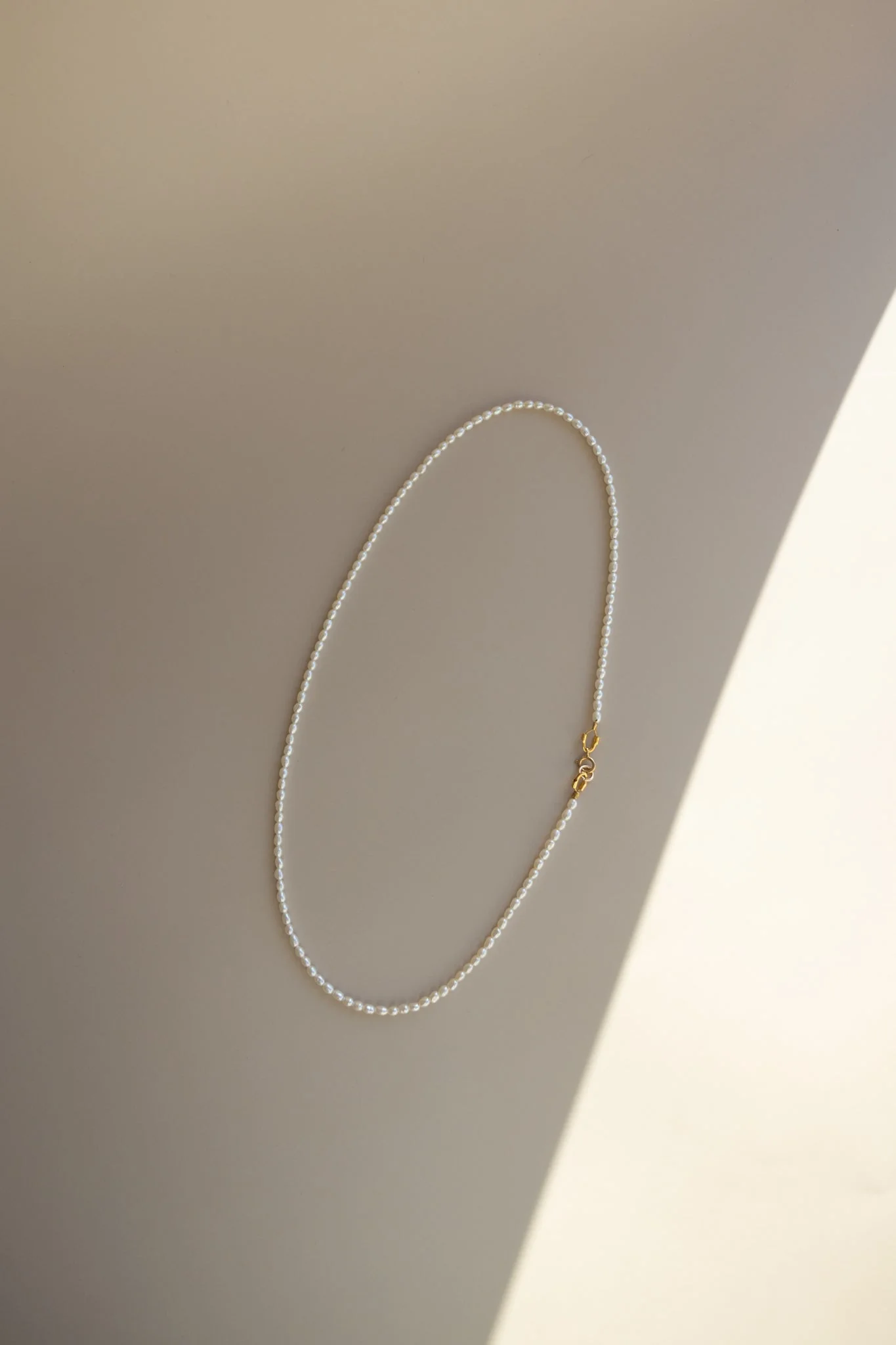 Tiny Rice Pearl Necklace - Image 3