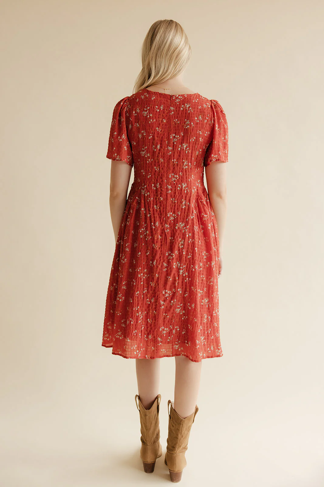 Vintage Flame Floral Dress - Image 6