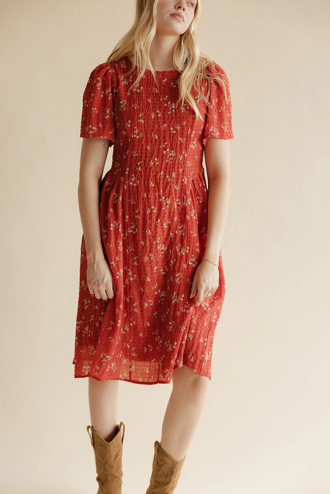 Vintage Flame Floral Dress - Image 7