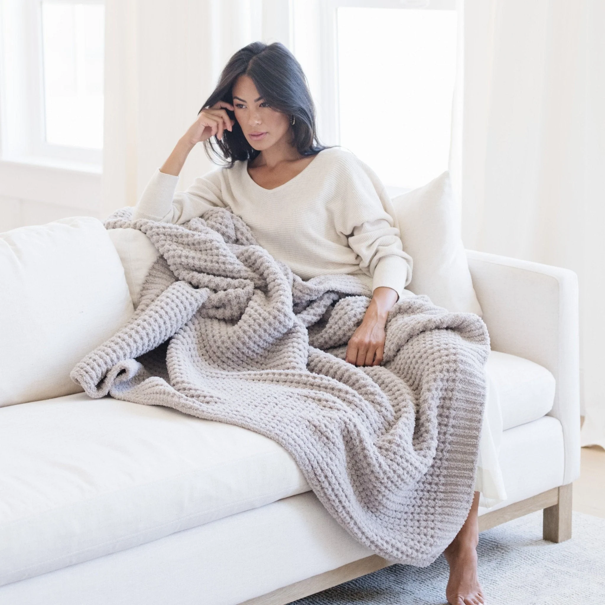WAFFLE KNIT THROW BLANKETS - Image 8