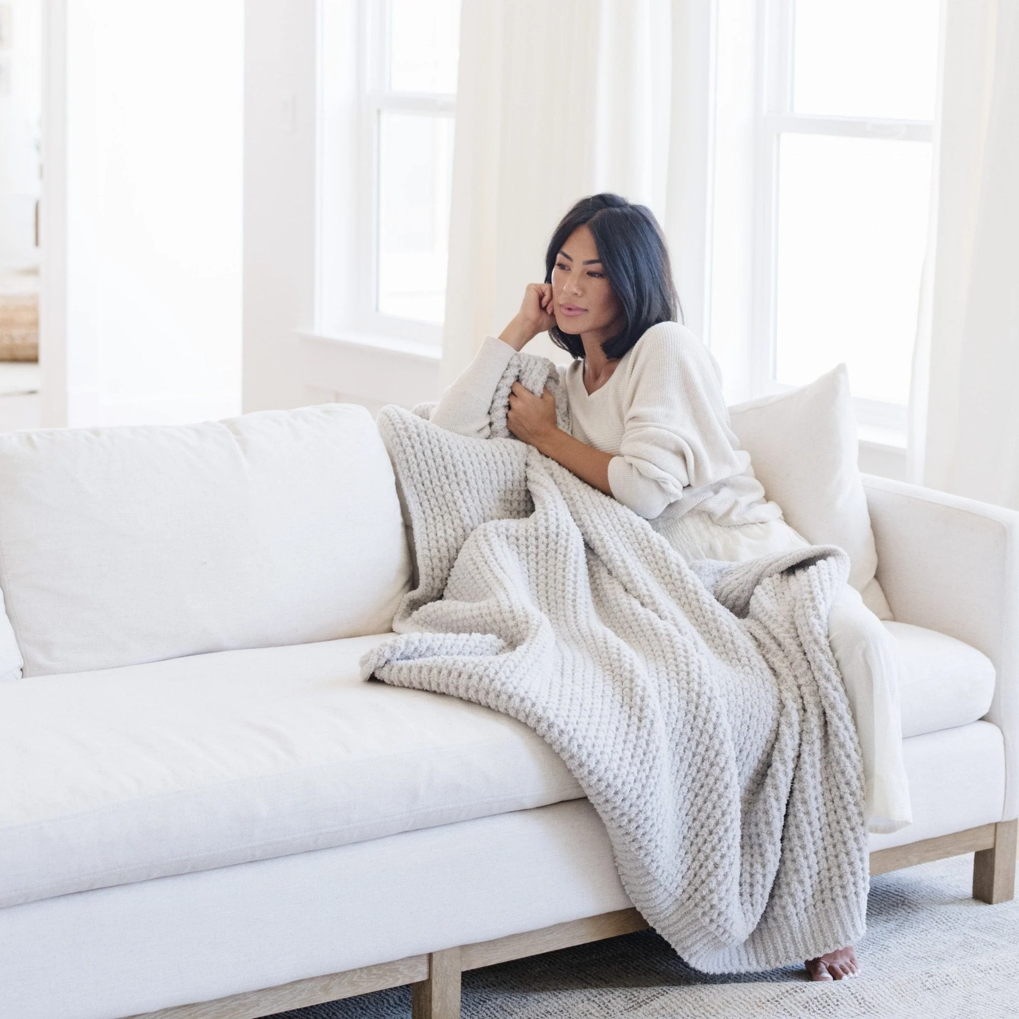 WAFFLE KNIT XL THROW BLANKETS - Image 12