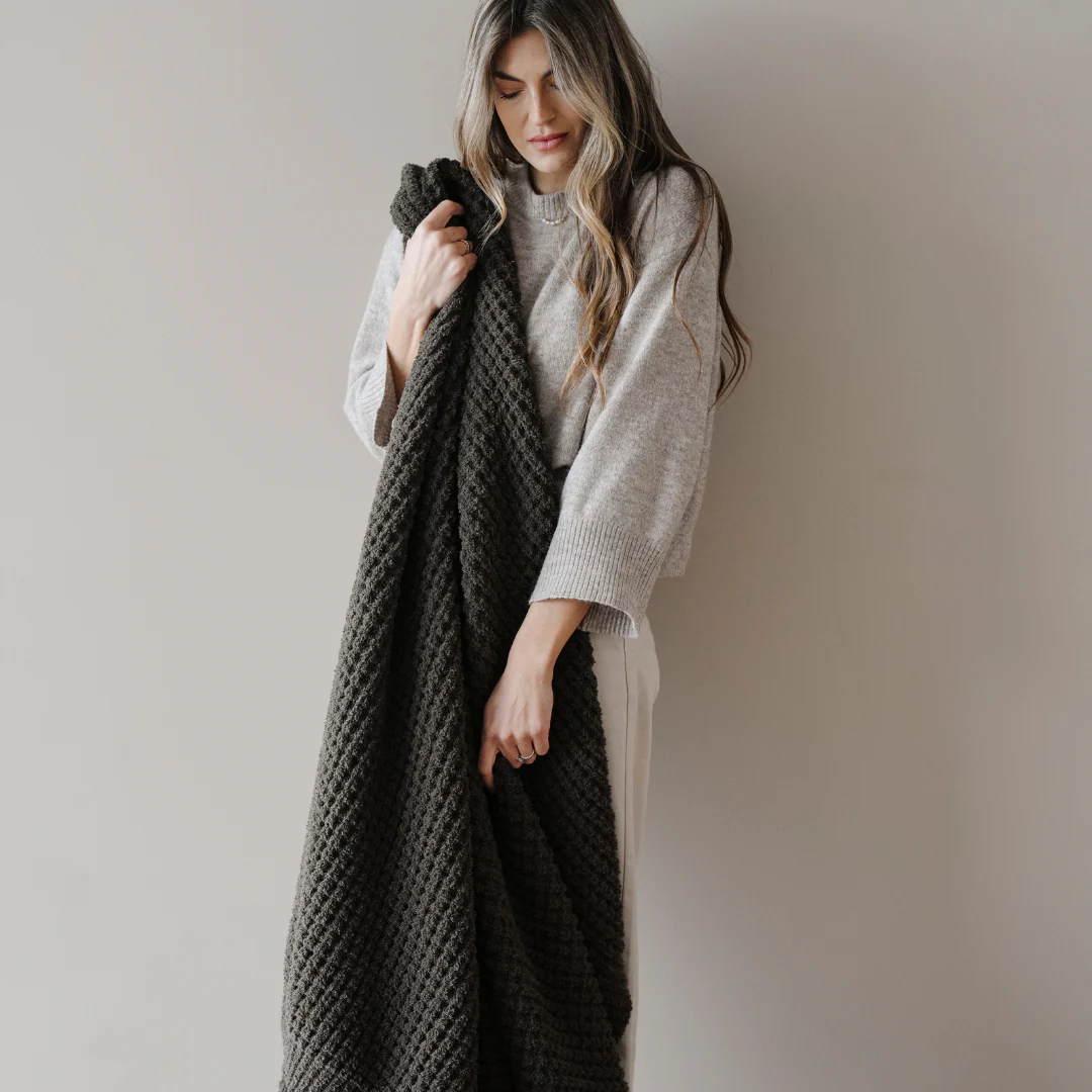 WAFFLE KNIT XL THROW BLANKETS - Image 19