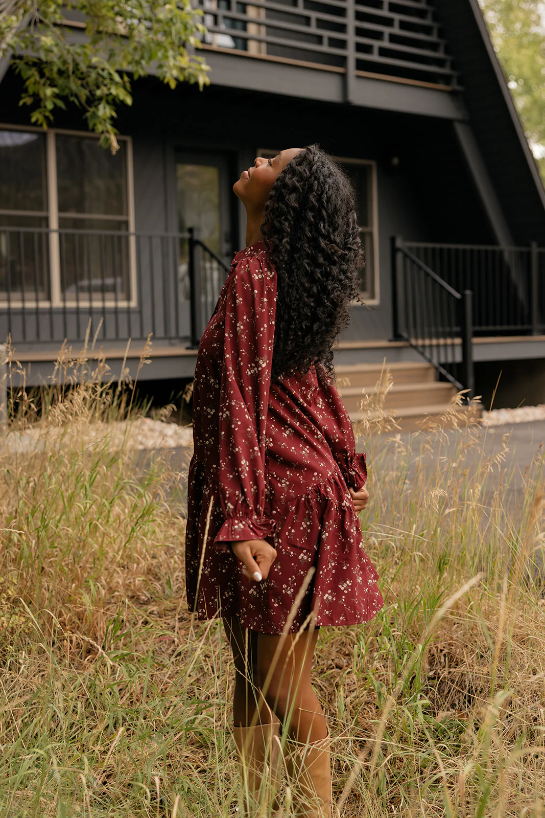 Wildberry Bloom Ruffle Sleeve Dress - Image 6