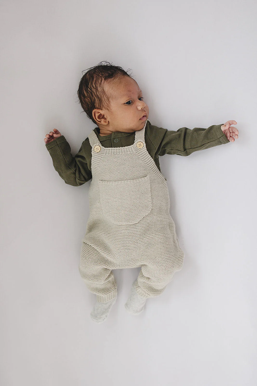Winter Green Organic Snap Long Sleeve Ribbed Bodysuit - Image 6