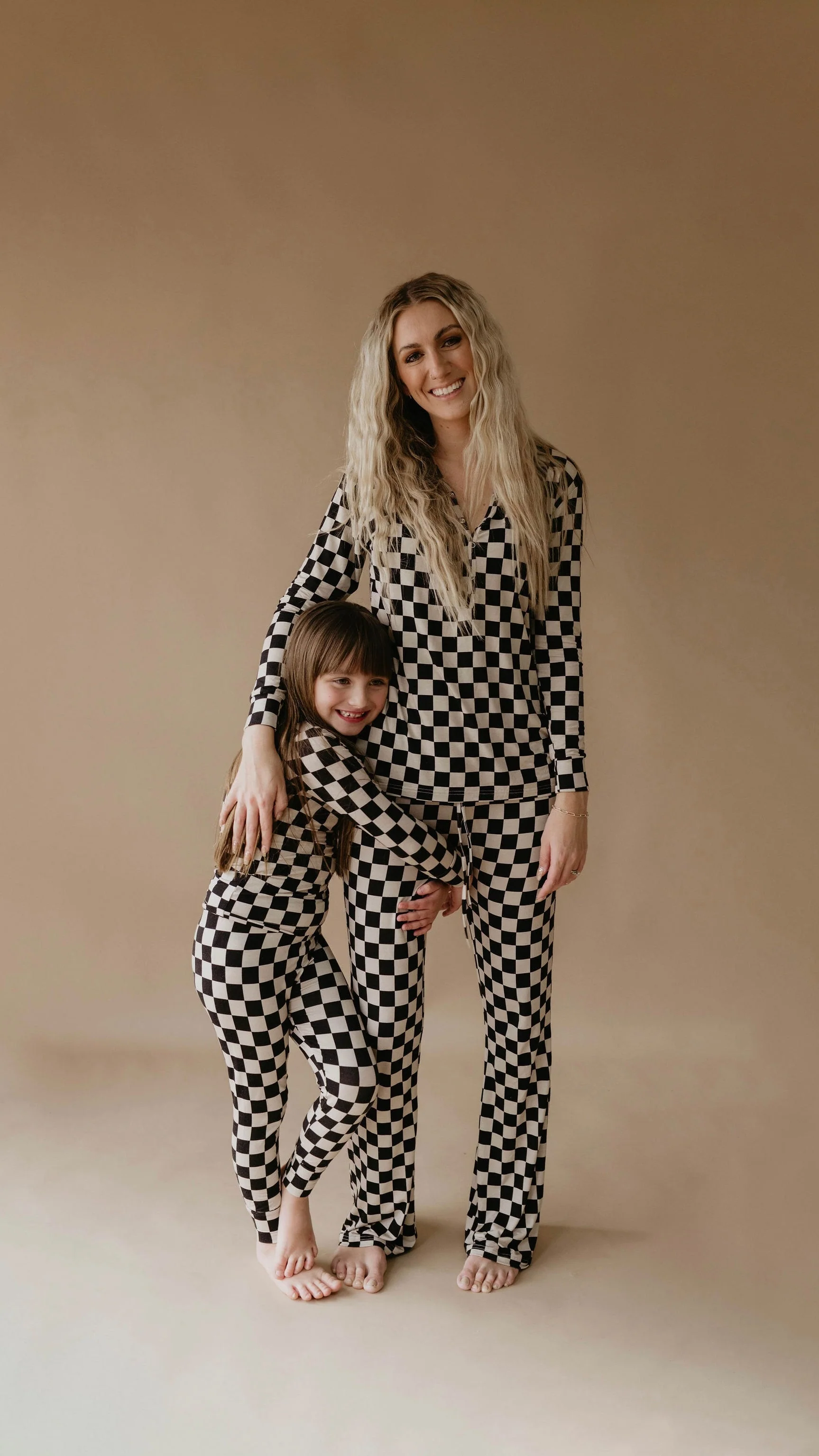 Women's Bamboo Pajamas | Black Checkered - Image 6
