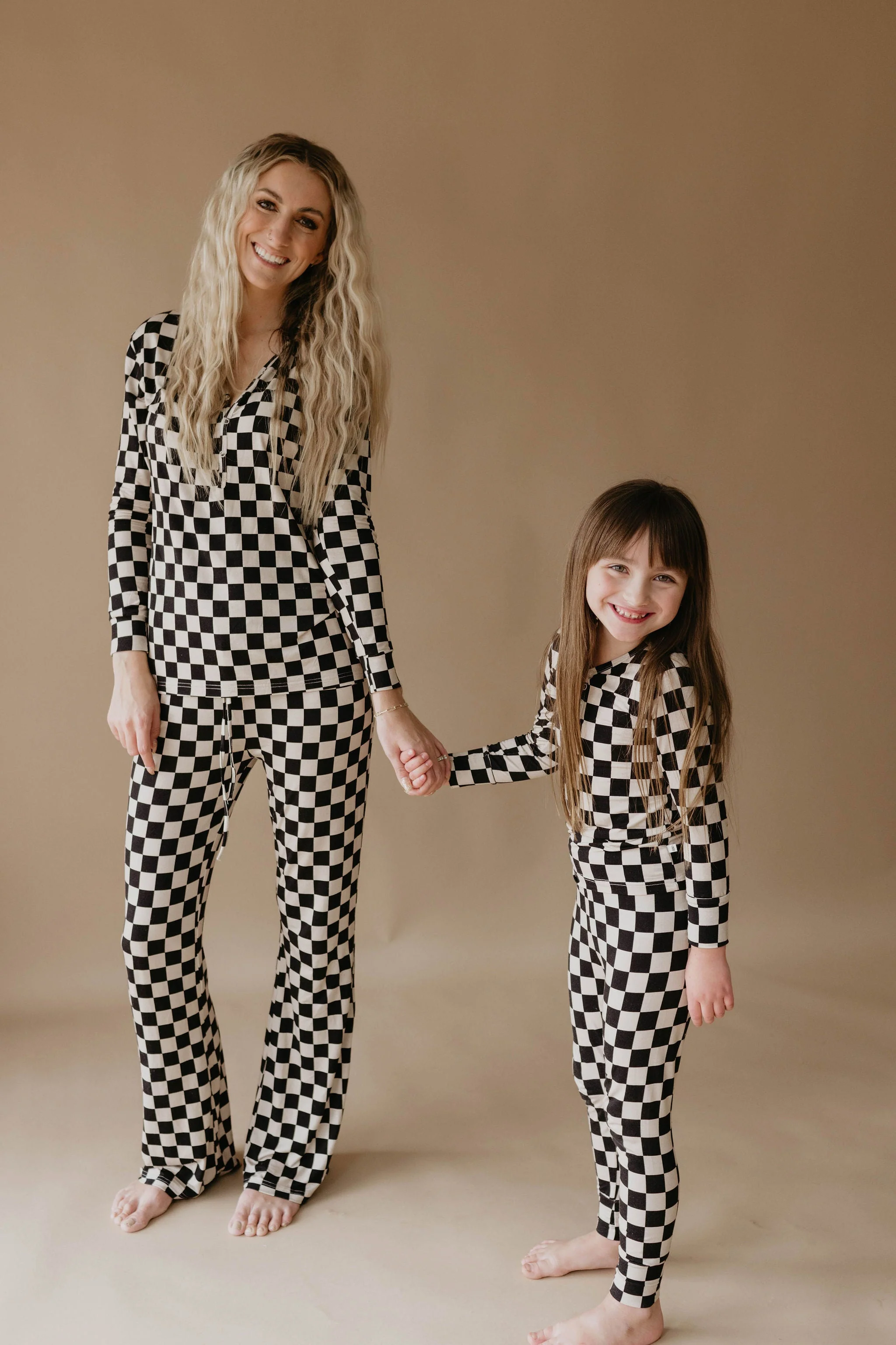 Women's Bamboo Pajamas | Black Checkered - Image 8