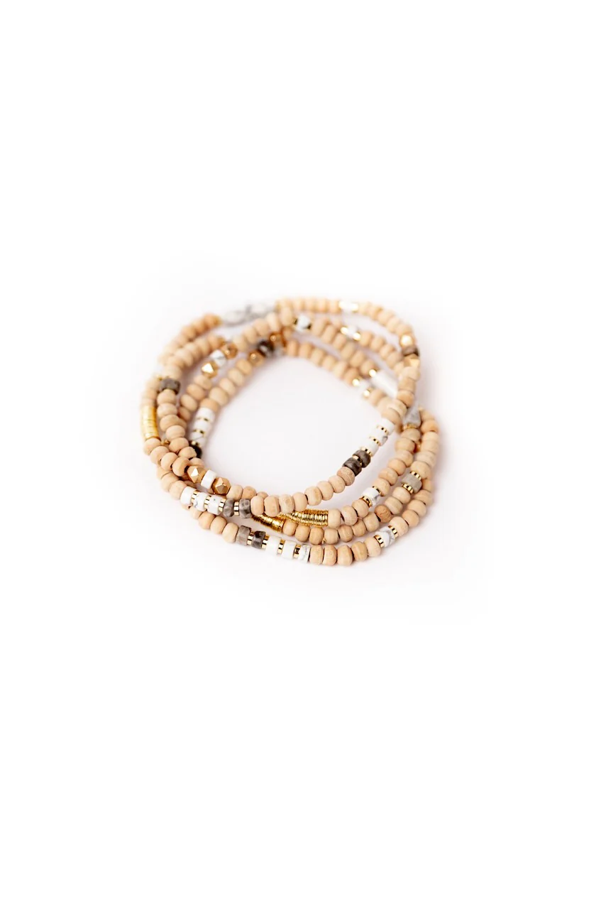 Wood, Stone & Metal Convertible Bracelet - Image 5